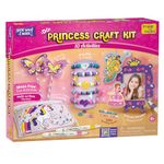 Imagimake Princess Craft Kit | 10 Mess-Free Activities | DIY Flat Bead Bracelets, Unicorn Pouch, Butterfly Wands & Photo Frame | 400+ Craft Supplies | Birthday Gift for Girls | Art Kit for Kids 6-12