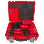 YIYITOOLS 12Piece Snap Ring Pliers Set Heavy Duty, Internal External Convertible Fixed Tip Snap Ring Pliers for 0.038in 0.047in 0.070in 0.090in