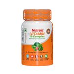 Nutrela B Complex with B1, B2, B3, B5, B6, B7, B9, & Vitamin B12 for Men & Women | Vitamins, Moringa and Spirulina for Energy, Gut, Immunity & Brain Health - 30 Veg Capsules