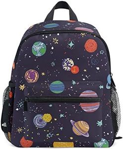 Mochilas Escolares Infantiles, Space Planets Impreso Personalizado Ligero Preescolar Bolsa para Niñas Niños