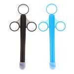 2Pcs Lube Applicator Launcher with Smooth Rounded Tip Personal Lubricant Applicator Injector Reusable Lubricant Tube Shooter