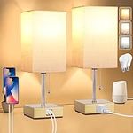 Table Lamp for Bedrooms Set of 2, 3
