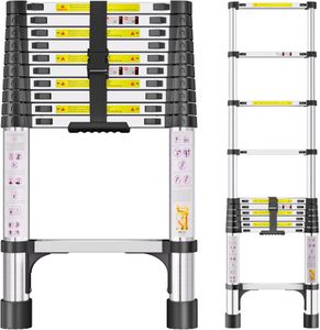 3.2M Telescopic Ladder – Stainless Steel Extension Ladder