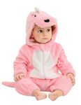 MOMBEBE COSLAND Baby Halloween Costume Dinosaur Outfits Pink 3-6 Months