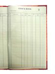 LRS Stock Book with Amount Column - Hard Bound - Register Size - 32 x 20 cm (200 Pages - Pack of 12)