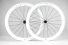 SUPERTEAM 53mm Disc Brake Wheels Road Bike 700c Tubeless Wheelset 28mm with White Painting