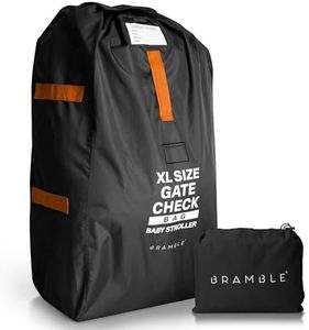 Bramble - Bolsa Extra Grande de Transporte Viaje para Silla de Paseo de Bebé, Silla de Coche, Cochecito Infantil - Durable e Impermeable con Poliéster 600D - 120 cm x 60 cm (Negro)