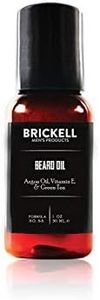 Brickell Men's Beard Oil for Men, Natural and Organic Argan and Jojoba Oil to Strengthen and Soften Hair, 1 Ounce, Scented