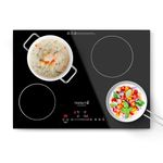 TRIFECTÉ 30 Inch Electric Induction Cooktop with 4 Power Boost Burners, 240V 5200W Built-in Electric Induction Burner, Electric Stove Top with Sensor Touch Control, Countertop Burner, Induction Cooker