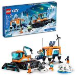 LEGO City Arctic Explorer Truck and Mobile Lab 60378 City Exploration Building Toy Set for Ages 6+, Includes a Tracked Vehicle, Laboratory, Meteorite, 4 Minifigures and 3 Polar Bear Figures