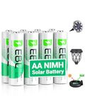 EBL AA Rechargeable Batteries Solar Light 8 Pack - 1.2V 1100mAh Pre-Charged AA High Capacity Battery for Outdoor Solar Garden Lights