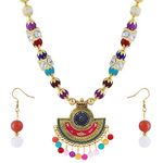 PAOLA Jewels Amazing Traditional Necklace Set Multi colour Pear Set For women Girls