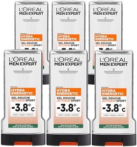 L'Oréal Men Expert Hydra Energetic Gel Douche Extreme Sport -3.8°c Sensation de Fraîcheur - Lot de 6 x 300ml