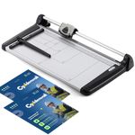 CGOLDENWALL A3 Industrial Paper Trimmer 15 Sheets Capacity with Side Ruler, A3-A6 Size Guideline and Safety Protection, Heavy Duty Rotary Paper Cutter for Paper, Photo, Craft Paper, PVC, etc (A3)