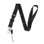 Molain Badge Lanyards with Quick Release Buckle, Heavy Duty Black Lanyard with Swivel Lobster Clasp, Neck Marble Lanyard for Keys for Teachers Nurse Students