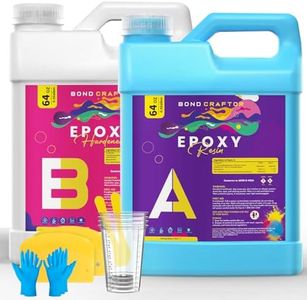 Bond Craftor Epoxy Resin Kit 1Gallon, Clear Crystal Resina Epoxica Food Safe, Casting Resin for Art Craft, Jewelry Making, DIY