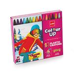 Cello Colourup Plastic Crayon-Pack Of 15|Bright And Strong Plastic Crayons|Kids Colouring Set|Non-Toxic Colouring Set|Safe Colouring Kit For Children|Diwali Gifts|Multicolor