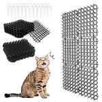 Cat Scat Mat with Spikes, Cat Repellent Mat, Flat Prickle Strip Dig Stopper, Pet Deterrent Mats for Garden, Fence, 7.9×6.1Inches (24 Pcs)