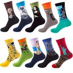 Dress Socks for Mens Womens Colorful Funny Novelty Crew Socks 10 Pack