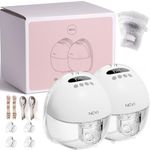 NCVI Wearable Breast Pump 8131, Electric Hands Free Breast Pumps, Breastfeeding Pump 4 Modes 9 Levels with LED Diaplay, Portable Discreet Milk Pump with 19/21/24 mm Flanges