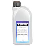 SPARES2GO 1L 2 Stroke Semi-Synthetic Engine Oil 1 Litre for Lawnmower Brushcutter Chainsaw