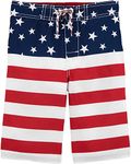 OshKosh B'Gosh Boys Swim Trunks, Flag Print, 8