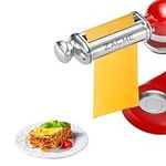 1 Pack Pasta Roller Attachment for All KitchenAid/Cuisinart Stand Mixer, Stainless Steel Pasta Maker Attachment with 8 Adjustable Thickness knob by ZACME