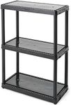 Gracious Living Shelf Fixed Height Solid Light Duty Storage Unit Organizer System for Home, Garage, Basement, and Laundry