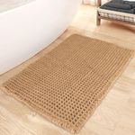 Mavicen Waffle Bath Mat, 46 x 77 cm Non Slip Bathroom Shower Mats, Absorbent Super Soft Bath Rug, Fashion Bathroom Mat Machine Washable for Bathroom Sink Kitchen Dining Room