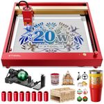 xTool D1 Pro 20W Laser Engraver 4-in-1 Rotary Roller Kit, 120W Laser Cutter, Laser Engraver Machine for Wood, Metal, Leather, Acrylic, Engraver Machine for DIY Personalized Gift for Jewelry Making