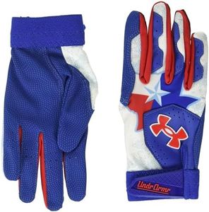 Under Armour Boys Youth Clean Up Culture Baseball Gloves, (400) Royal/White/Red, Medium