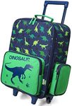 Kids Suitcase with Wheels, VASCHY Cute Travel Carry on 18inch Suitcase for Toddlers/Children/Boys with Wheels Green Dinosaur