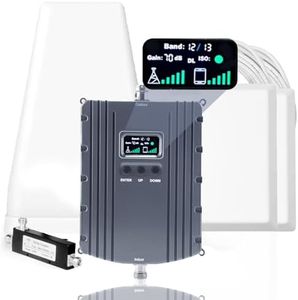 Cell Phone Booster for Home & Multi-Room, Cell Phone Signal Booster with 2 Indoor Panel Antennas for Band 66/2/4/5/12/17/13/25,Up to 8000 Sq.Ft,Boost 4G 5G LTE Data for All U.S. Carriers, FCC Approved