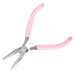 Needle Nose Pliers 5 Inch with Side Cutters, Chain Nose Pliers for Jewelry Making, Craft Pliers Small Needle Nose Pliers Mini, Long Nose Pliers for Electronics and Working in Tight Areas