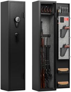 Karini 5 Rifle Gun Safes Gun Safe for Rifle and Pistols Quick Access Rifle Safe for Home Assembled Gun Cabinets for Rifles and Shotguns Long Gun Safe Clearance Gun Locker with Adjustable Shelf