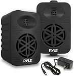 PyleUsa Bluetooth Indoor Outdoor Speakers Pair - 500 Watt Dual Waterproof 5.25” 2-Way Full Range Speaker System w/ 1/2” High Compliance Polymer Tweeter - Home, Boat,Deck, Patio, Poolside - PDWRBT56BK