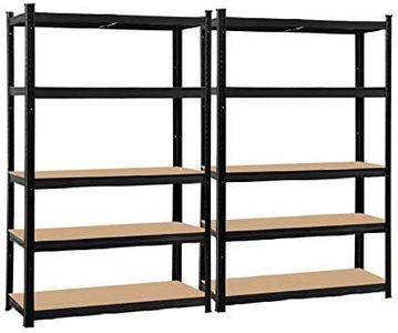 Giantz 2x1.8M Garage Shelving Warehouse Rack Pallet Racking Storage Shelf Black 200KG