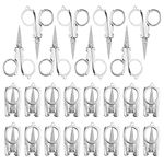 XINMEIWEN 24Pcs Small Folding Scissors Portable Travel Scissors Stainless Steel Cutter Mini Scissors Set for Home Office and Travel Trip Scissors
