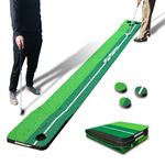 SENSECLUB Golf Pong Putting Game, Putting Green Indoor Golf Putting Game Set, Backyard Golf Party Game - Includes 8.5 x1 Golf Putting Mat 6 caps