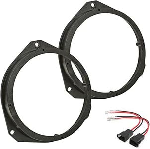 Sound-way Spacer Rings adapters and Harness kit for 6.5" inch / 165 mm Speakers Compatible with Fiat, Lancia, Alfa Romeo, Vauxhall, Ford, Peugeot, Citroen, Iveco