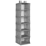 Amazon Basics Hanging Closet Shelf - 6-Tier, Heather Grey, 12" x 2" x 12"