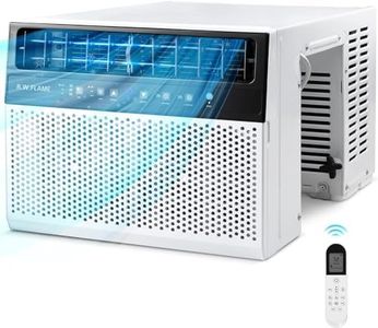 R.W.FLAME U-Shaped Air Window Conditioner, Full Window View, Ultra Quiet AC Unit, Cools up to 550 Sq. Ft. Living Room/Bedroom/Home, Remote Control, Energy Efficient, Washable Filter, White