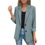 Prime Now 2 Hour Delivery Blazers for Women Business Casual Long Sleeve Notch Lapel Shoulder Padded Blazer Fall Office Work Suit Jackets with Pockets 2024 Fashion Lightweight Blazer De Mujer