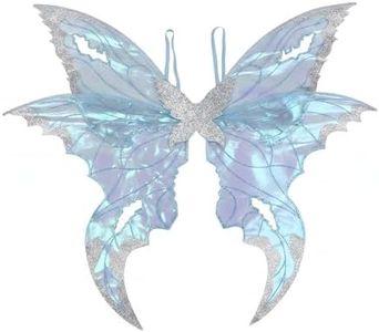 STANETCO Adult Fairy Wings (35.43 x 31.5) Butterfly Wings Costume Accessory for Women's Easter Halloween Cosplay Parties (Blue)
