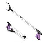 26 inch Litter Picker Grabber Stick, Foldable Small Grabber Reacher Tool, Trash Picker Grabber Reacher Tool Heavy Duty Short Reacher Grabber Pickup Tool for Elderly (26" Purple)