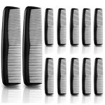 12Pcs Pocket Combs for Men Plastic Comb - Plastic Combs for Hair Black Comb Pack of Combs for Women Hair Combs for Men Beard Wallet Comb Mustache Comb - Pocket Combs for Men Styling Combs for Kids