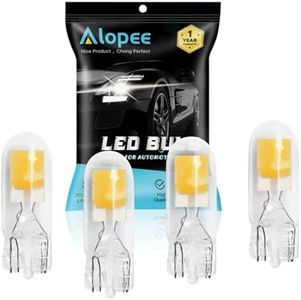 Alopee 4 Pack 194 Bulb Warm White Led 2700K Replacement for 168 194 W5W T10 Led Bulb Car Interior Lighting RV Led Light Bulbs Under Cabinet Lights DC 12V Only