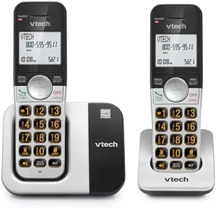 VTech Cordless Phone 2-Handset with Large Display and Big Buttons, DECT 6.0 with Caller ID/Call Waiting, Full Duplex Speakerphone, ECO Mode, Last 10 Number Redial, Easy to Use,VG231-2