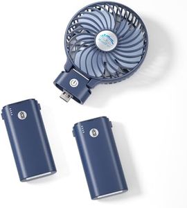 HandFan 10400mAh Handheld Personal Fan, 40Hrs Long-Lasted Hand Fan Rechargeable, Mini Cooling Fans Foldable, Heavy Duty Battery Fans Portable for Travel Beach Concerts Cruise Makeup(Royal Blue)