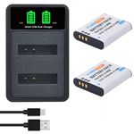 PowerTrust 2Pcs LI-90B Li90b LI-92B Battery + LED USB Charger for Olympus Tough TG-5, Tough TG4,Tough TG-1 iHS, TG2, Tough TG-2 iHS, Tough TG-3, Tough TG-4